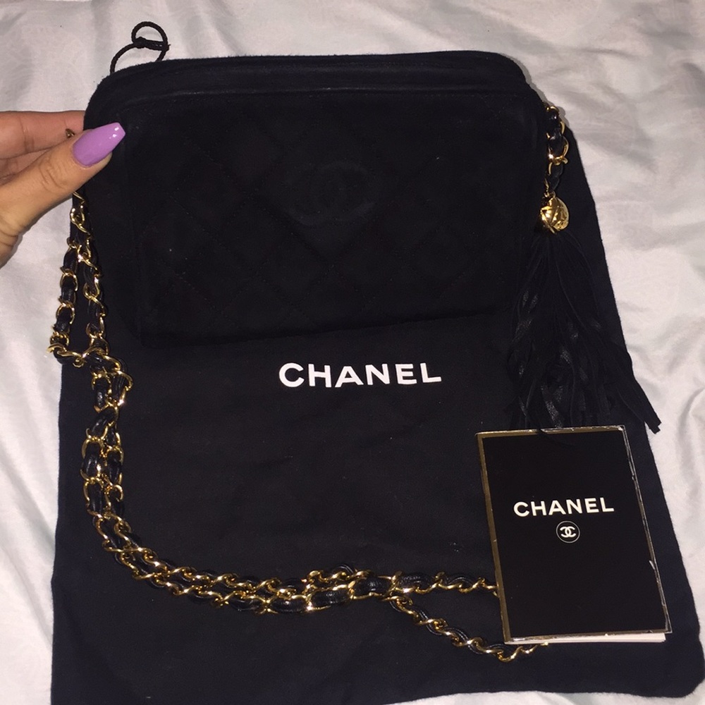 Authentic Chanel suede bag